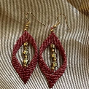Handmade macrame earrings